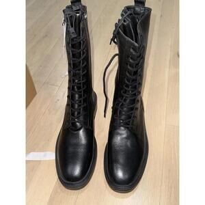 NWT Zara Black Combat boots sz9 Retail 130$ priced to sell